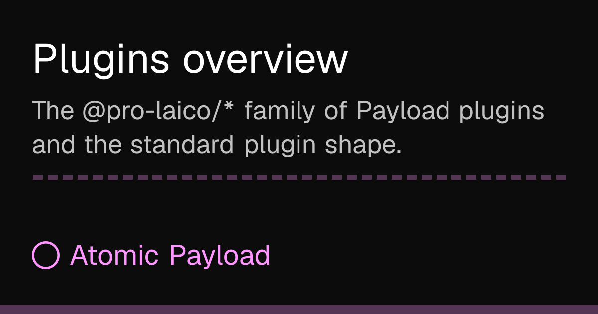 Plugins overview
